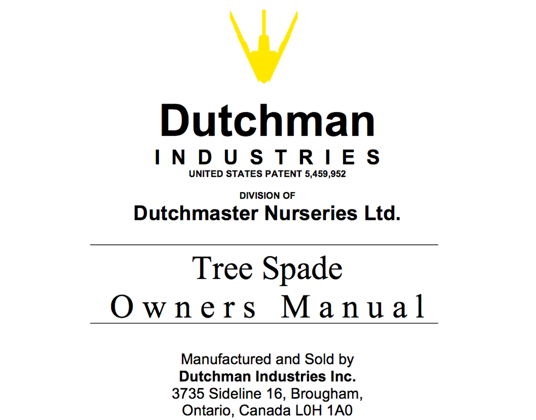 Tree Spade Manual